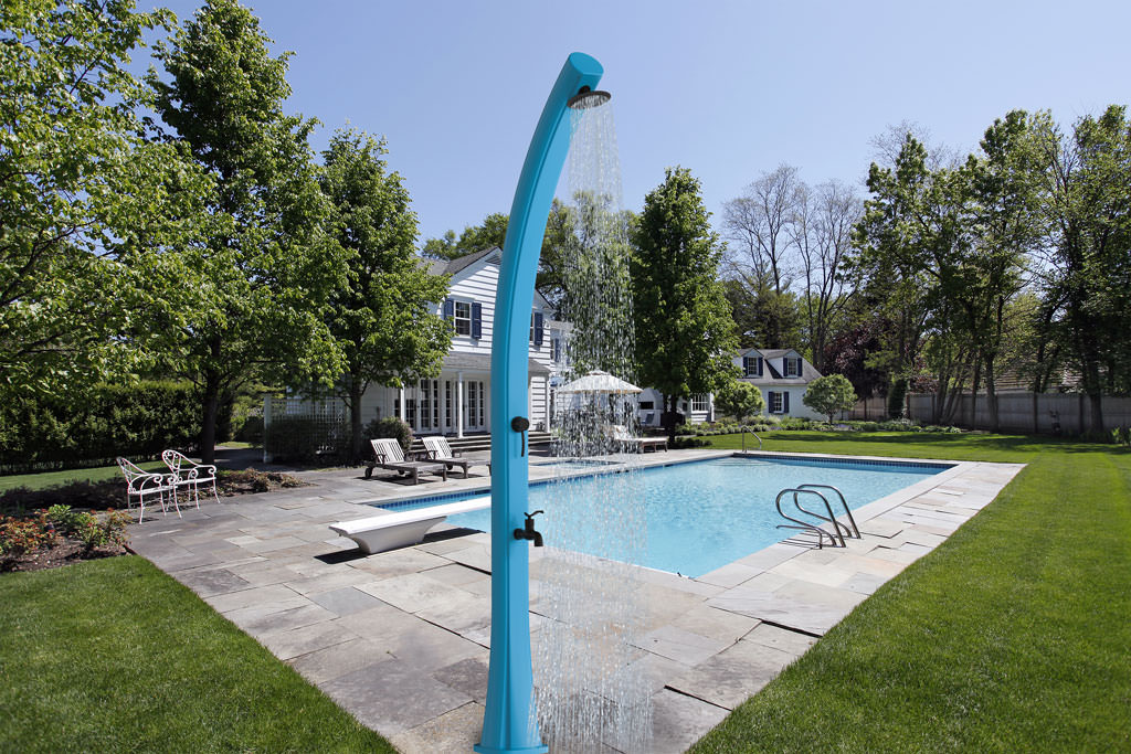 Blue Shower Hot Water From The Sun