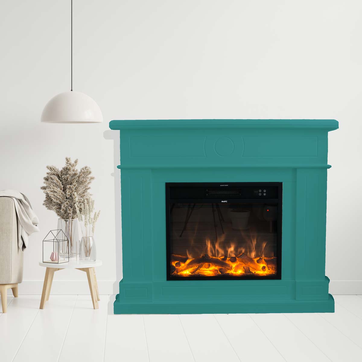 Caminetto Elettrico Colore Turchese
