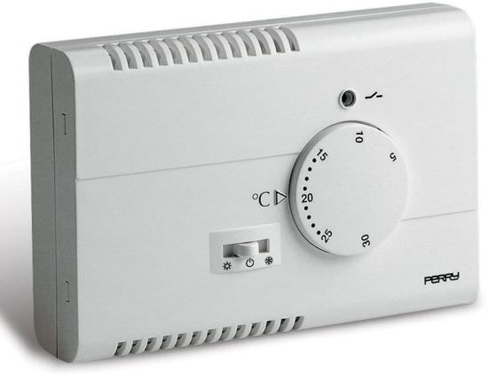 White Electronic Wall Thermostat