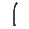 Douche solaire chauffante modle Rio Xxl Blackmatt. Structure incurve en polythylne haute densit, idale pour le jardin, la piscine et les activits de plein air. Hauteur 226 cm Tte de douche ronde Diamtre 15,24 cm Rservoir 40 litres avec lave-pied