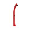Doccia Rossa a Riscaldamento Solare Modello Rio Xxl. Struttura Curva In Polietilene Hd, Ideale Per Giardino, Piscina e Attivit All'aperto. Altezza 226 Cm Soffione Rotondo Diametro 15.24 Cm Serbatoio 40 Litri Con Lavapiedi Accessori e Rubinetti In Ottone