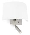 VOLTA WHITE WALL LAMP WITH LED READER E2