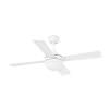 MPC 33698 Ceiling Fan with light Mini ICARIA Diameter 107 cm 4 white Blades in mdf wood Winter Summer Function Remote Control included 3 adjustable speeds 2 Blubs X E14 4W Led not included