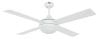 MPC 33700 Ceiling Fan with light ICARIA White Fan Diameter 132 cm 4 white Blades in mdf wood Winter Summer Function Remote Control included 3 adjustable speeds 2 Blubs X E27 20W not included For Rooms up to 17m2
