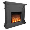 A lareira FUEGO GALIA GRIS, tanto de cho como de parede, distingue-se pela sua estrutura cinzenta e pelo queimador eltrico preto de 1500 W. Com efeito de chama LED realista, est equipada com um telecomando. Fabricada em MDF,  prtica para posicionar o