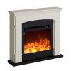 Elegant creamy white Electric Fireplace Complete with everyt