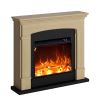 Electric Fireplace With Oak Finish