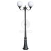 Lampione Per Esterno a 2 Luci Orione Altezza 212 Cm Lampada Da Vialetto e Giardino Con Corpo In Alluminio Pressofuso Colore Antracite Sfere Opale Diametro 25 Cm Protezione Ip43 Attacco E27 Per Lampadine Alogene, Fluorescenti o a Led Prodotto Made In Italy