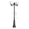 Garden Lamp With 2 Lights Orione Height 200 Cm Outdoor Lamp Body In Die-cast Aluminium Anthracite Colour With 2 Opal Spheres Diameter 25 Cm Protection Ip43 Connection E27 For Halogen, Fluorescent Or Led Bulbs Product Made In Italy 