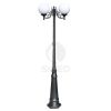 Outdoor Lamp With 2 Lights Orione Height 230 Cm Garden Lamp Body In Die-cast Aluminium Anthracite Colour With 2 Opal Spheres Diameter 25 Cm Protection Ip43 Connection E27 For Halogen, Fluorescent Or Led Bulbs Product Made In Italy 