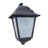 Lampada Da Parete Per Esterno Athena In Alluminio Pressofuso Colore Antracite Applique a Lanterna Con Vetri Opale Adatta Per Lampadine Alogene, Fluorescenti Oppure a Led Con Attacco E27 Protezione Ip43 Made In Italy