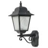 Lanterna Da Parete Athena In Alluminio Pressofuso Colore Antracite Lampada Da Parete a Lanterna Con Vetri Opale e Braccio Decorato Adatta Per Lampadine Alogene, Fluorescenti Oppure a Led Con Attacco E27 Protezione Ip43 Made In Italy