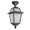 Lampada Da Soffitto Per Esterno Artemide Lampadario a Lanterna Con Corpo In Alluminio Pressofuso Colore Antracite e Vetri Opale Altezza 45 Cm Protezione Ip43 Adatta Per Lampadine Alogene, Fluorescenti Oppure a Led Made In Italy