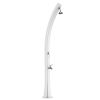 Ecological White Solar Heated Shower Column Model Rio Ss0935 White. Technical Innovation And Italian Design In a Chinese Shower Hd Polyethylene Structure, For Garden, Pool And All Outdoor Activities. 25l Tank With Foot Wash.