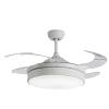 Modern Style Decorative Ceiling Fan - Medium Size With 108 Cm Diameter And Ac Motor. It Is Suitable For Medium-sized Rooms Such As Bedrooms, Lounges And Dining Rooms. 4 Abs Blades And Metal Body. 3 Speed Remote Control Included