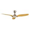 Ceiling Fan With Dc Led Motor With Remote Control 3 Abs Wood-like Blades And 1 Led Lamp 142cm 6 Speeds Sulion Model Sonet Silent Summer/winter Function And Low Power Consumption Ideal For Large Rooms Positionable On Sloping Ceilings