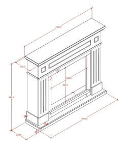 Grey Carlo Fireplace Frame