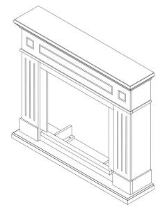 Grey Carlo Fireplace Frame
