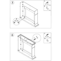 Grey Carlo Fireplace Frame