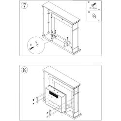Grey Carlo Fireplace Frame