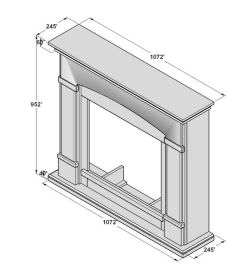 Cornice Per Caminetti Gio Grigia