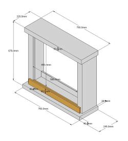 Cornice Per Caminetti Rino Grigia