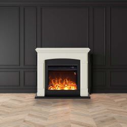Caminetto Elettrico Bianco Crema
