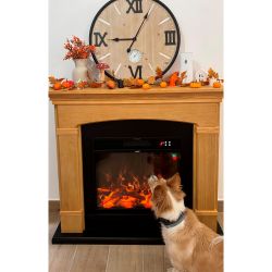 FUEGO  Electric Fireplace With Oak Finish is a product on offer at the best price