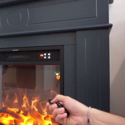 Caminetto Elettrico Grigio Roberta