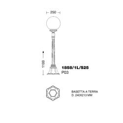 Lampioncino Antracite Orione 1 Luce