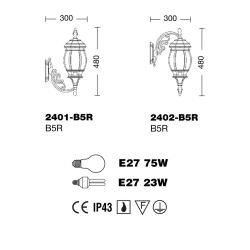 Enea Aluminium Outdoor Wall Light