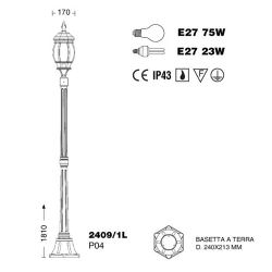 Streetlight With 1 Outdoor Light Enea