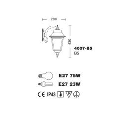 Liberti Design  Applique Per Parete Da Giardino Athena  un prodotto in offerta al miglior prezzo online