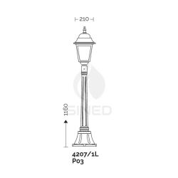 Lampioncino Per Giardino Athena 116 Cm