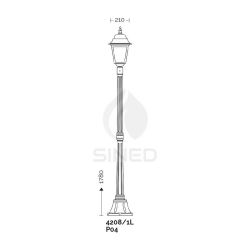 Lampioncino Da Esterno 1 Luce Athena