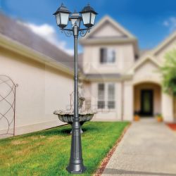 Athena Street Lamp With 3 Lantern Lights