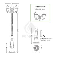 Laterne Athena 2light Lampe