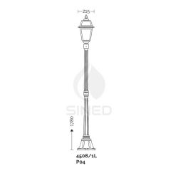 Lampione Artemide In Alluminio Antracite
