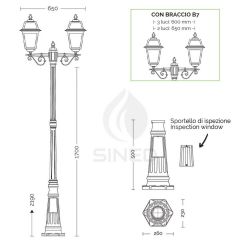 Lampione Da Esterno Con 3 Luci Artemide