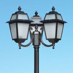 Artemide 208 Cm Street Lamp And 3 Lanter