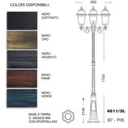 Columna Exterior Artemide 3 Luces