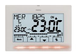 Perry White Wall Clock Thermostat