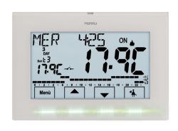 Perry White Wall Clock Thermostat