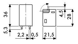 Relais Midi 4ct 5a 250v 48vdc