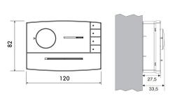 Perry  Thermostat Ventiloconvecteur Mural Blanc est un produit offert au meilleur prix