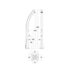 Blue Outdoor Shower Solar Heating