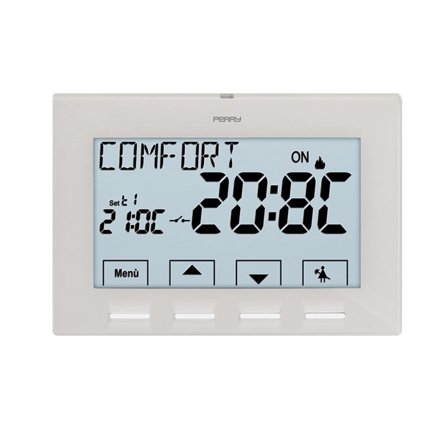 Wall mounted boiler thermostat white
