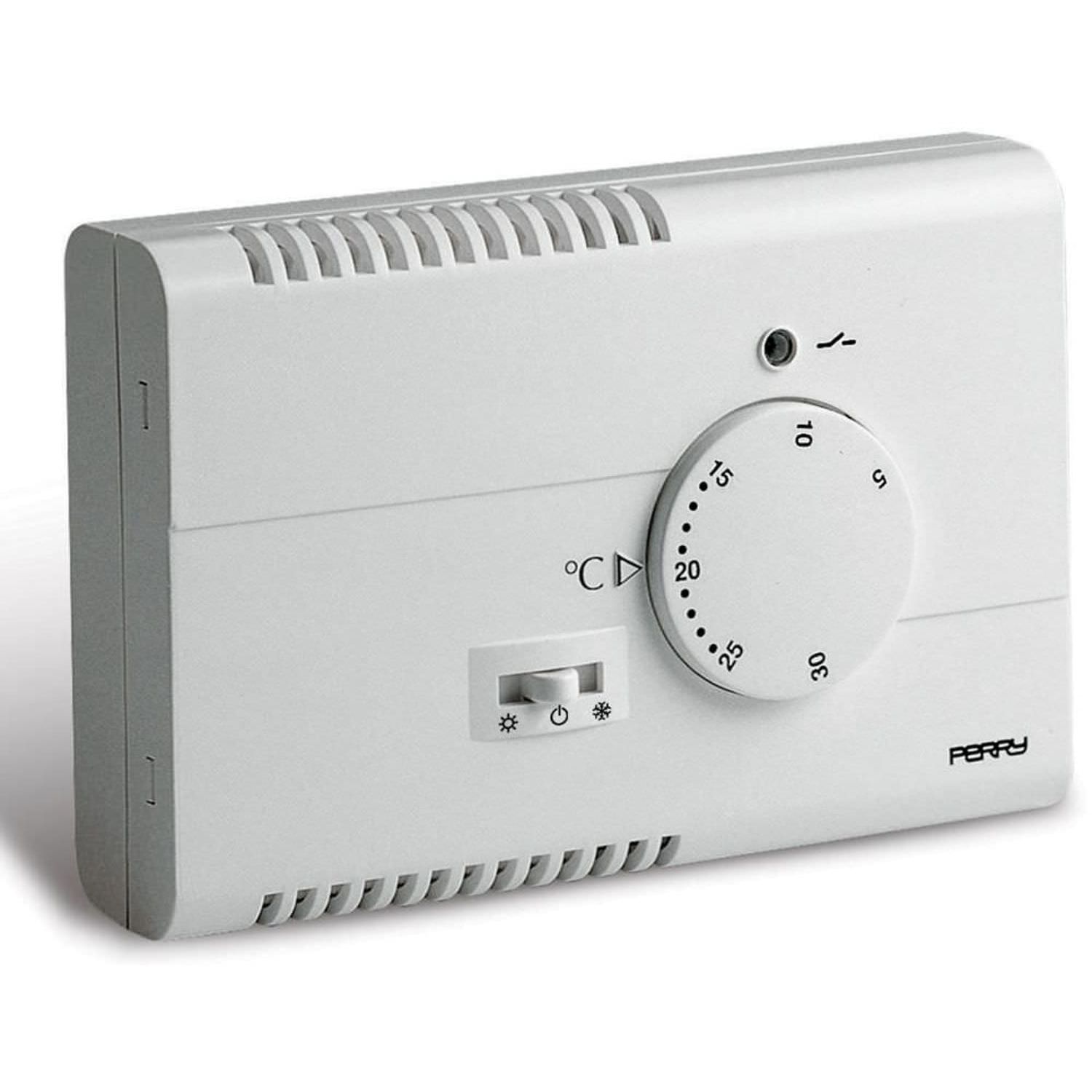 White Electronic Wall Thermostat