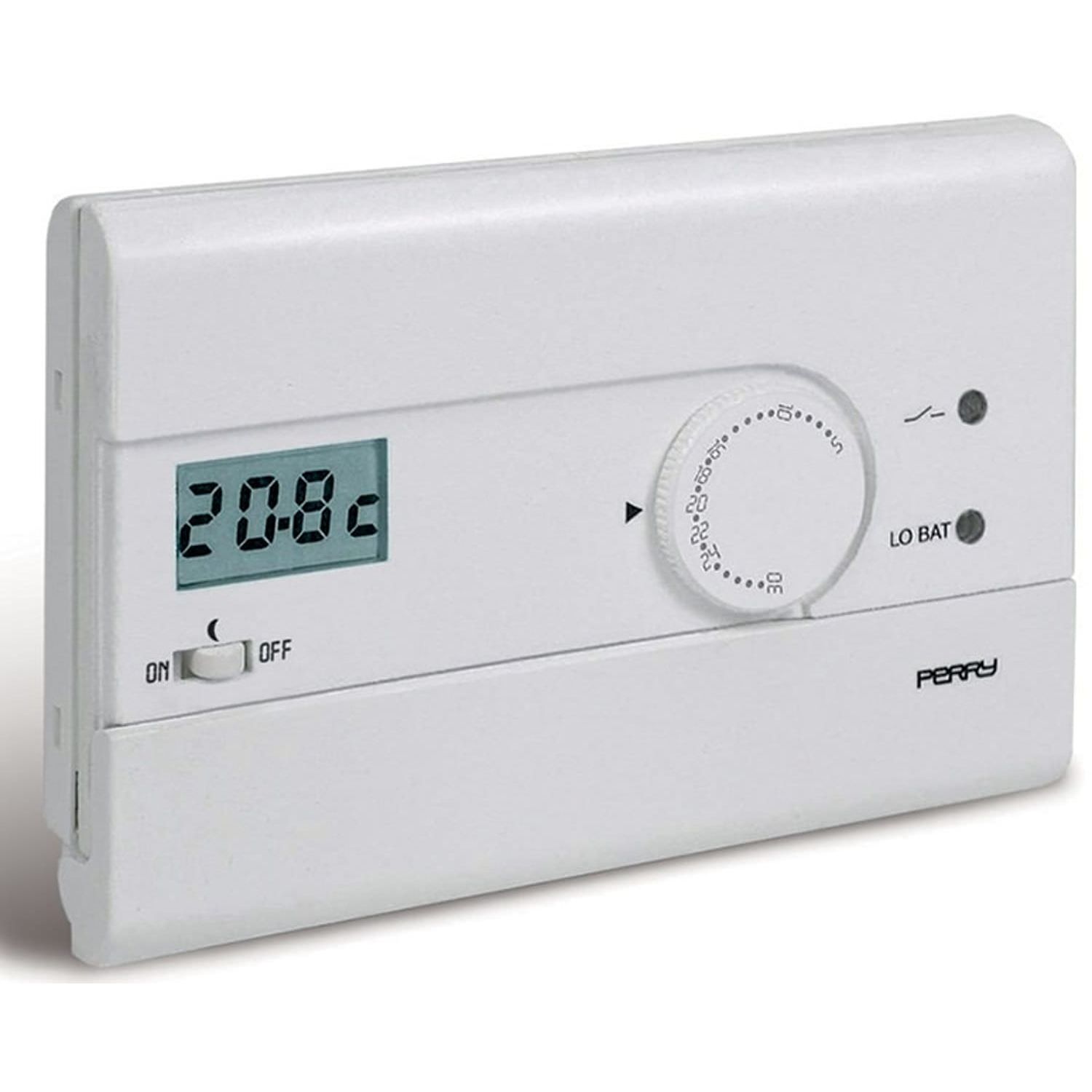 White digital wall thermostat 3V